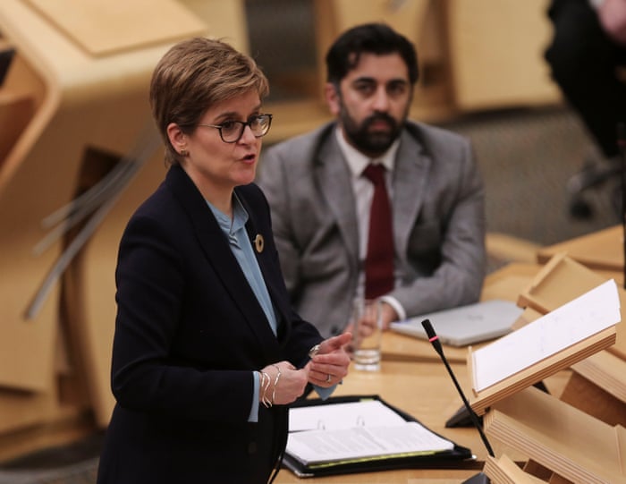 Nicola Sturgeon in the Scottish parliament earlier this week.