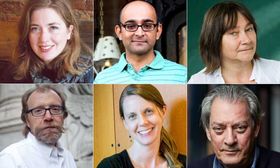 Booker Prize Comp 2017 Left to Right - Fiona Mozley, Mohsin Hamid,Ali Smith,George Saunders Paul Auster Ali Smith Mohsin Hamid George Saunders Fiona Mozley Emily Fridlund