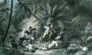 Print showing the Haitian slave revolt Print showing the Haitian slave revolt