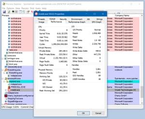 Process Explorer can show you how much memory your browser is using, here displaying Vivaldi.