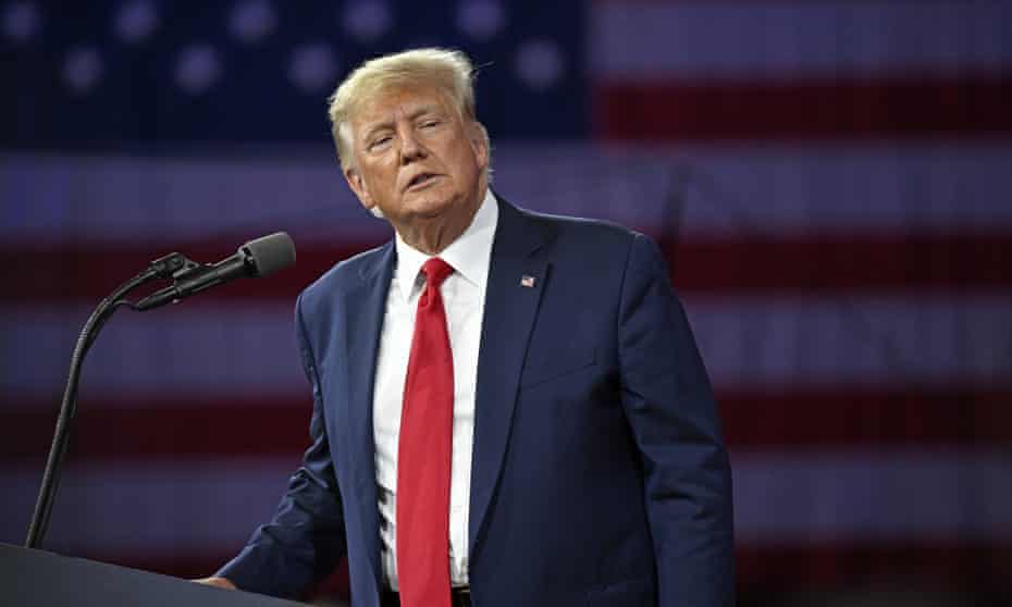Ex-president Donald Trump at the Conservative Political Action Conference in Florida