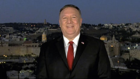 Mike Pompeo address to RNC from Jerusalem praises Trump for standing up to China – video 