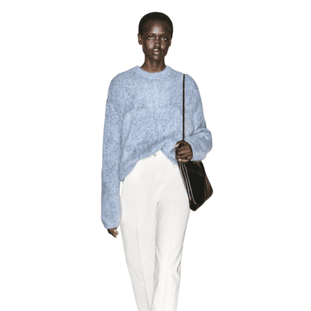 Cos TWO-TONE BRUSHED-cashmere JUMPER