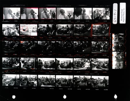 Leonard Freed’s contact sheet of Martin Luther King in Baltimore, 1963