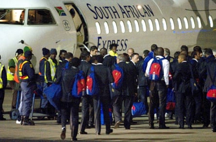 France team leave South Africa after being knocked out.