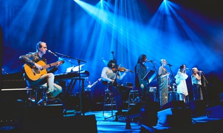 Nitin Sawhney performing his album Beyond Skin at London’s Royal Albert Hall in 2019.