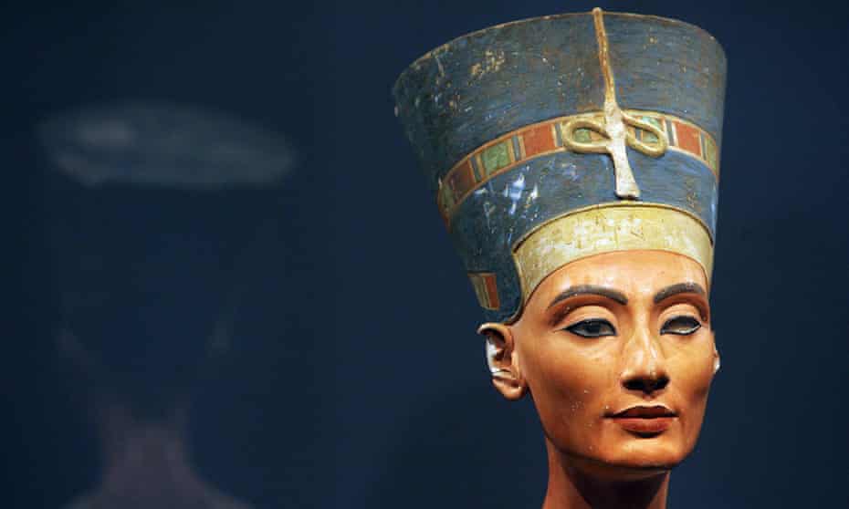The bust of Queen Nefertiti of Egypt