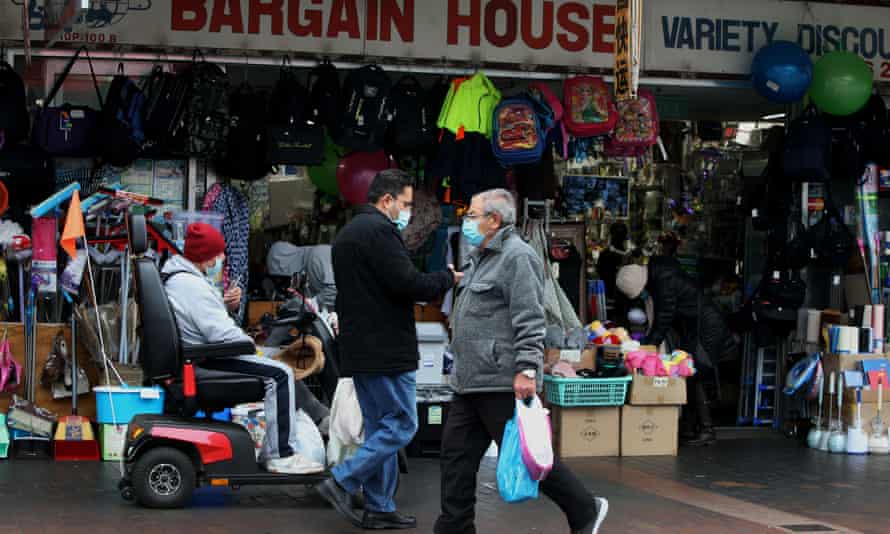 Shoppers at a discount store in Sydney’s Fairfield area on 9 July.