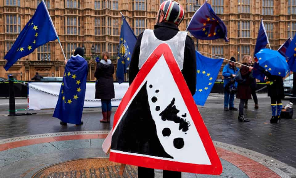 Protest agains a ‘cliff-edge’ Brexit.