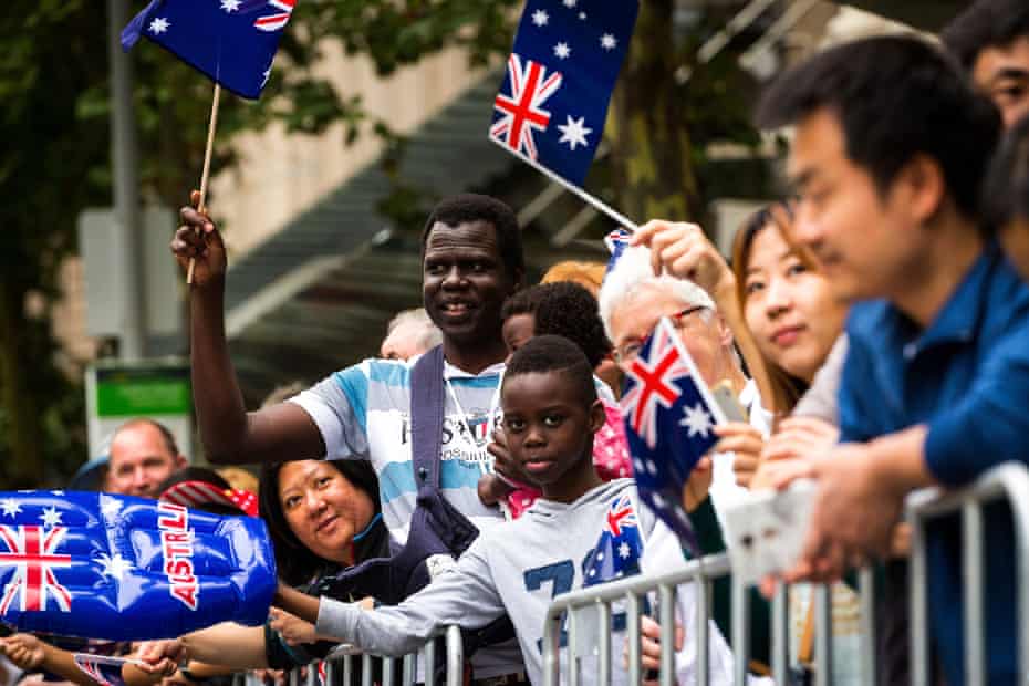 Australians celebrate Australia Day in Melbourne. 