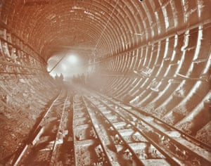 Rotherhithe Tunnel under construction