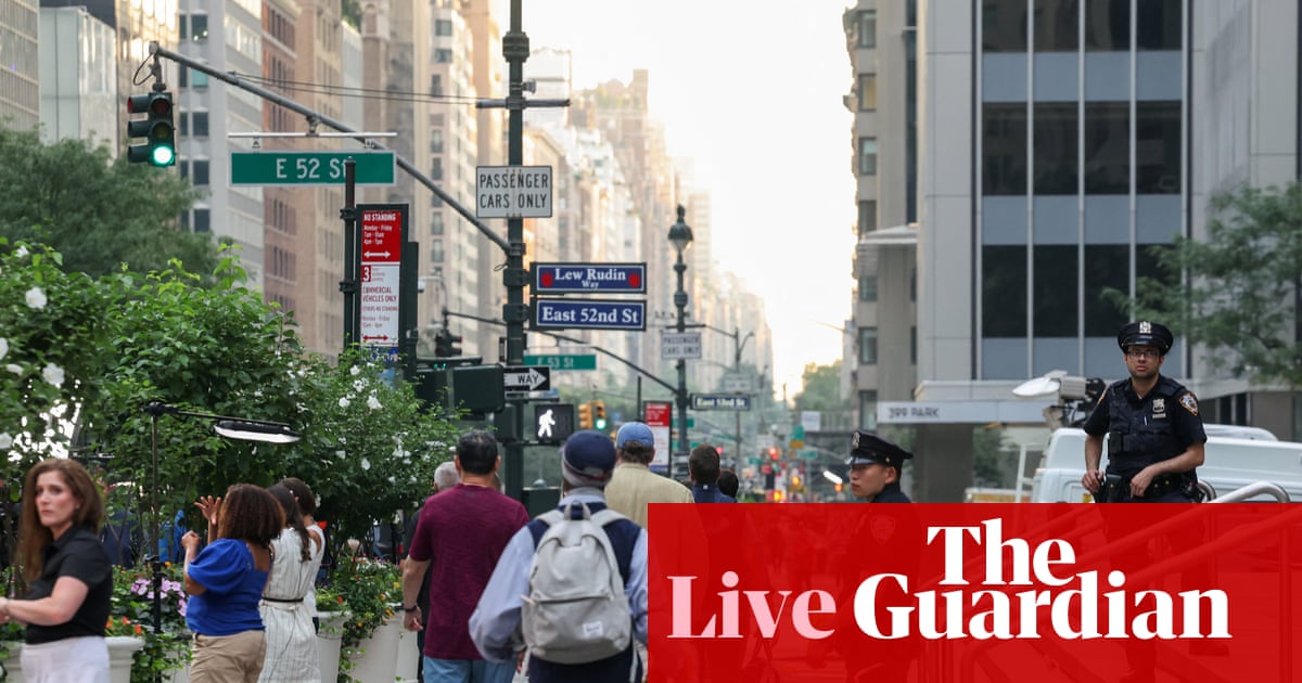Gunman who killed four people in New York building was targeting NFL headquarters, mayor says – follow live