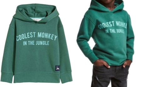 H&amp;M advert for the green hoodie. Some have called for a boycott of the retailer.