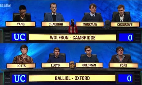 Oxford's Balliol College and Wolfson College, Cambridge in the University Challenge