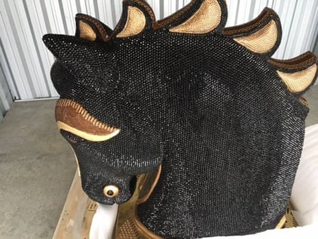 A record-breaking amount of cocaine has been seized after officers became suspicious of the diamante-encrusted horse head.