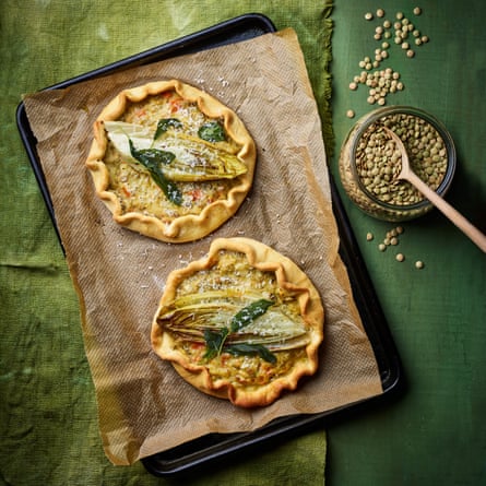 Joe Trivelli’s lentil and chicory torta salata.