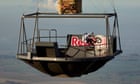 A wheelie long way up: BMX rider tackles world's first floating skatepark