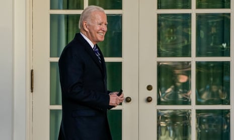 Joe Biden at the White House’s Rose Garden on 19 November. 
