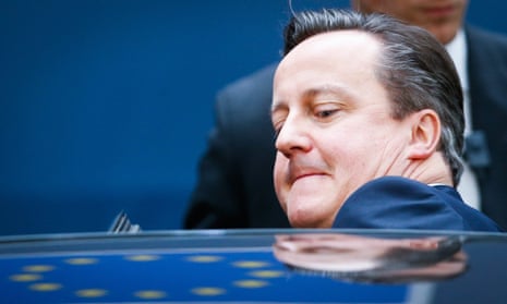 David Cameron leaves the EU Summit in Brussels, Belgium, 18 December 2015
