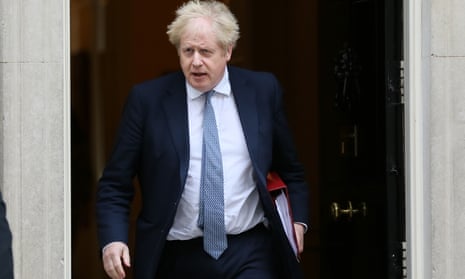 Boris Johnson leaves 10 Downing Street 
