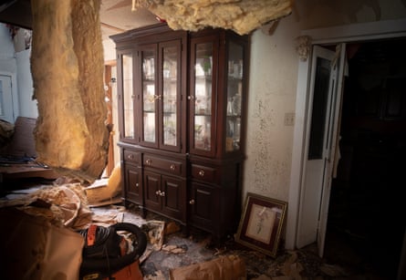 Mold in Robert Taylors house following Hurricane Ida.