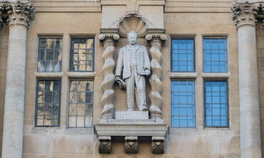 the statue of Cecil Rhodes due to be removed from Oriel College, Oxford.