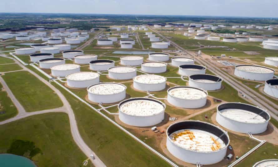 America’s largest oil storage facility, in Cushing, Oklahoma