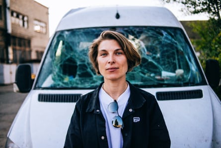 Driver Marharita Kravchenko, who helped Marushchak evacuate art from some of Ukraine’s most dangerous hotspots.
