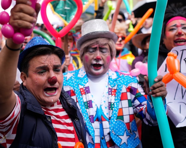 Clown protest
