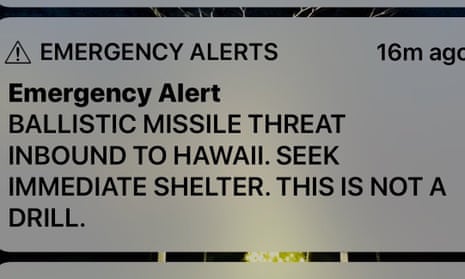 The alert happened after an employer pressed the button labelled ‘test missile alert’ instead of the one marked ‘missile alert’.
