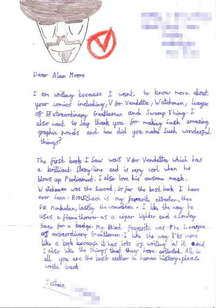 Joshua’s letter to Alan Moore.
