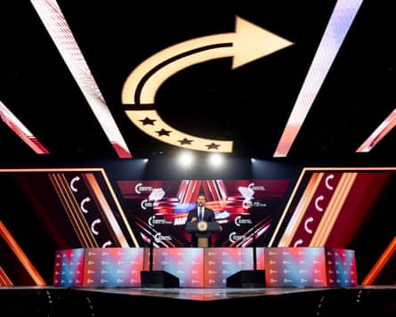 JD Vance speaking at podium