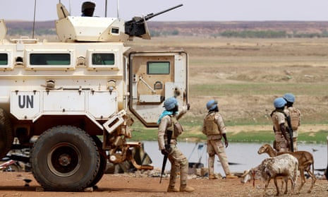 Senegalese soldiers with the UN peacekeeping mission in Mali Minusma patrolling in Gao in 2019.