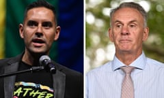 Composite image of Alex Greenwich (left) and Mark Latham