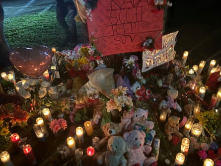 Candles surrounding signs