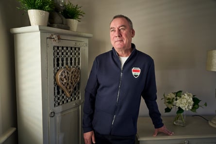 René Meulensteen at home in Cheshire ahead of going to the World Cup as the assistant manager of the Iraq national football team. Christopher Thomond for The Guardian.