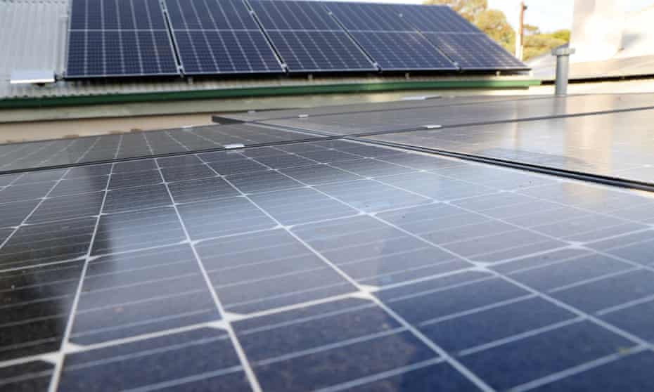 Solar panels on a roof