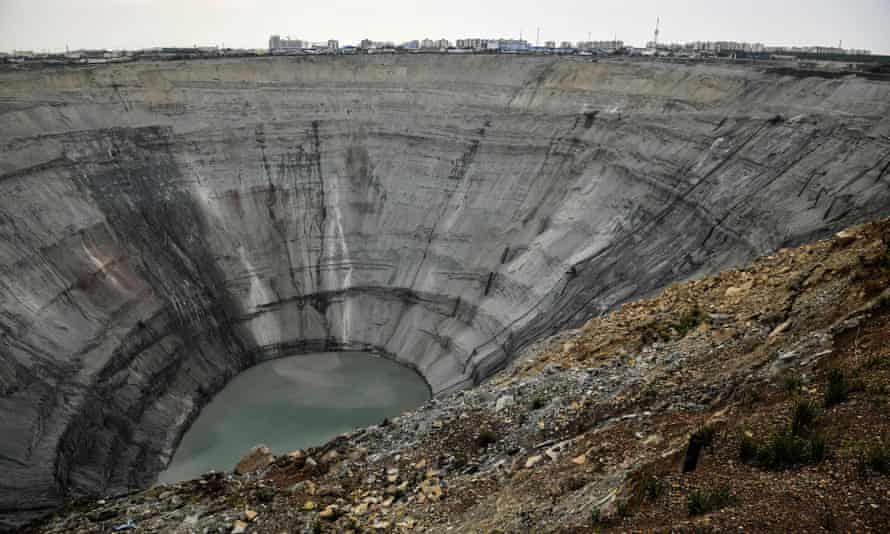 A diamond mine in Russia’s Yakutia region used before flooding in 2017