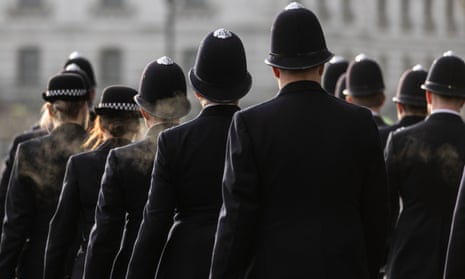 Police officers on Horse Guards Parade in November 2021.
