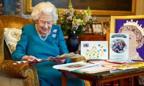 The Queen at home in Windsor Castle in February before her platinum jubilee and before catching Covid