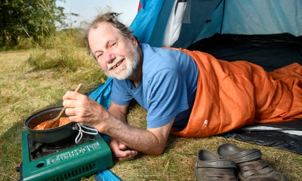 Erik Wilkinson from Stroud, Gloucestershire, who has become an enthusiastic camper.