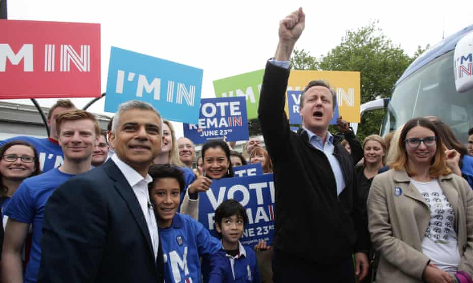 Sadiq Khan Joins Forces with David Cameron To Campaign For Britain To Remain In Europe
