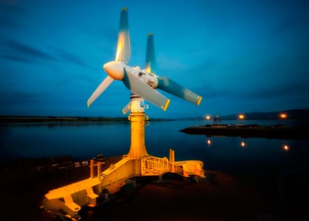 ak1000 turbine on the quayside at invergordon in easter ross
