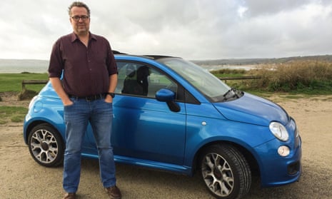 Spencer Smart with his faulty Fiat 500
