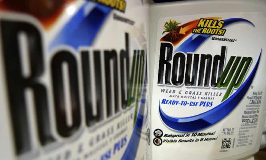 Tubs of Roundup weedkiller