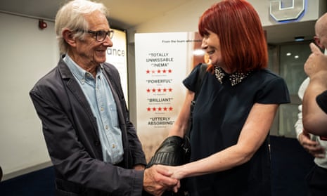 Ken Loach meets Ruth Lane at the screening of the film in Brighton