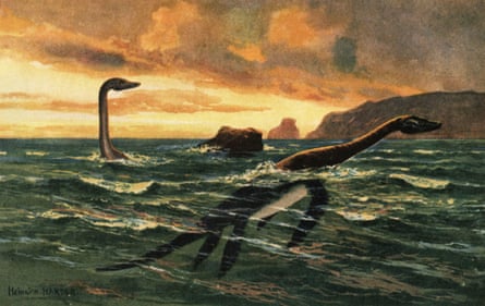 An illustration of the Plesiosaurus dolichodeirus in the ocean.