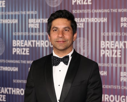 Varun Chandra poses at an awards ceremony in California