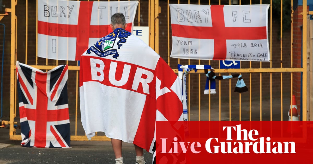 Bury facing EFL expulsion, plus Carabao Cup second round – live!