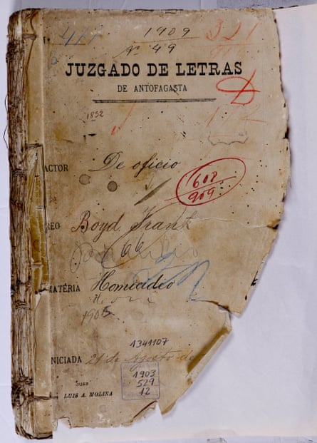 The file found in Chile’s national archives.